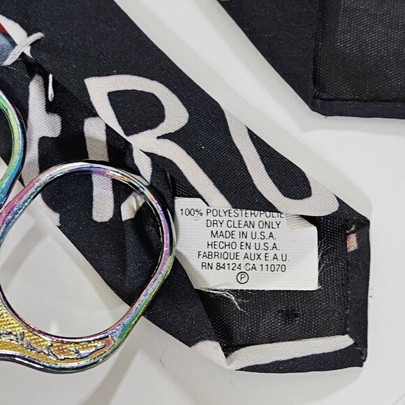 Ralph Marlin Tie Vintage Art To Wear Toulouse-Lautrec USA W3.75 L57.5  Boho - Picture 9 of 15